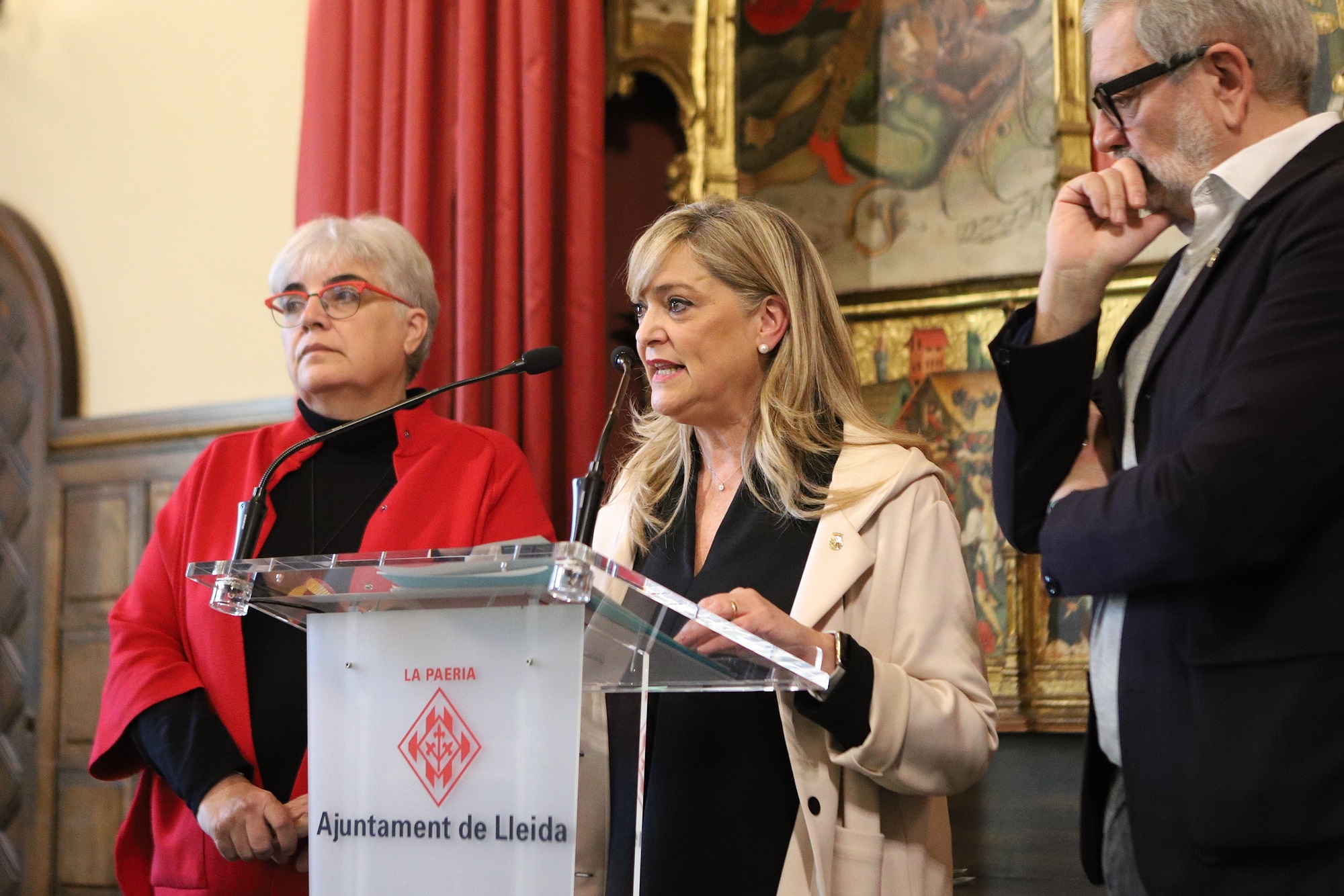 Violant Cervera explica l'acord entre Junts i el PSC per a l'aprovació dels pressupostos 2024 de la Paeria